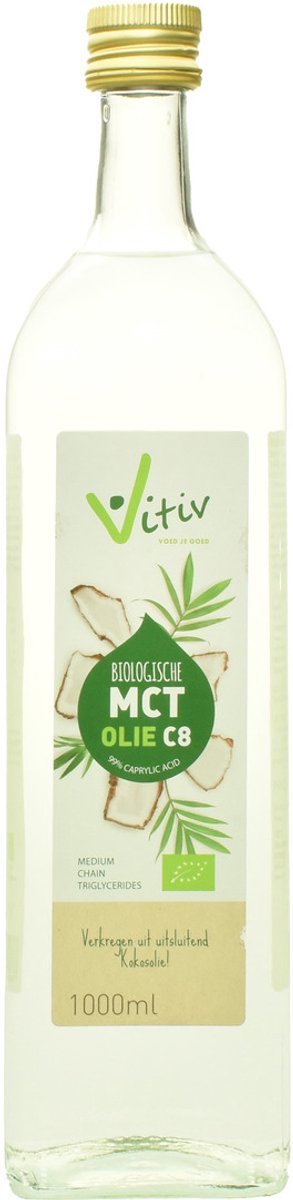Vitiv MCT olie C8 coconut pure 99% caprylic acid (1000ml)