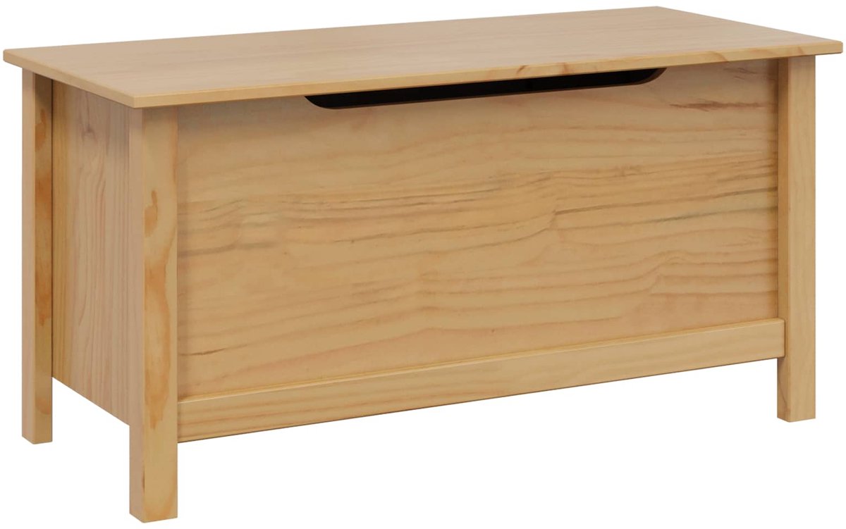 vidaXL - Opbergbox - HILL - Honing - bruin - 90 - x - 40 - x - 45 - cm - Massief - grenenhout