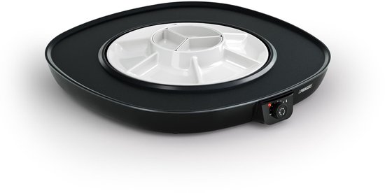 Princess Gourmetstel - Table Chef Pirouette Ø45cm - 103260 - 1100W - 8 Personen - PFAS-Vrij - Grillplaat - Ronddraaiende plaat - Regelbare thermostaat - 2 meter snoer