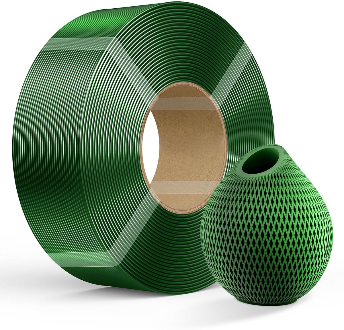 PETG Filament 1.75mm 1kg voor 3D Printers Transparant Groen - Hoge Maalnauwkeurigheid