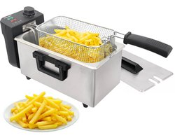 Tomado TDF3000S - Frituurpan – 3 liter inhoud - Koude zone friteuse - 2000 watt – RVS