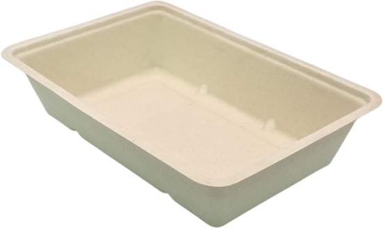 100x Bio Frietbakje A13 - Friet patat frites saus friet bakje snack next generation carnaval festival thema feest