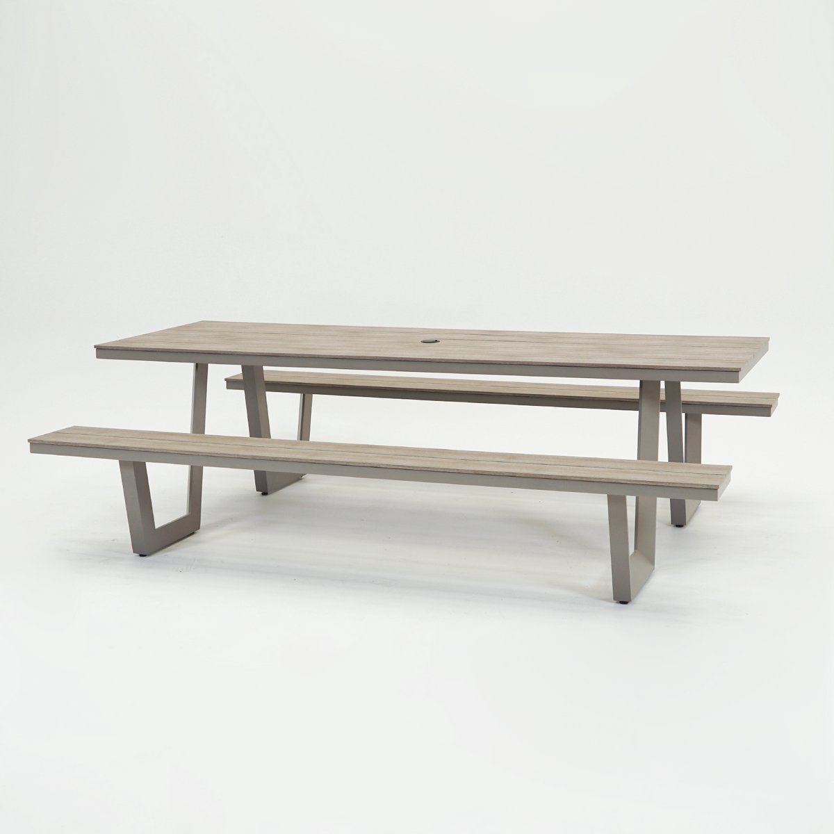 Vita Massa rechthoekige picknicktafel taupe XL