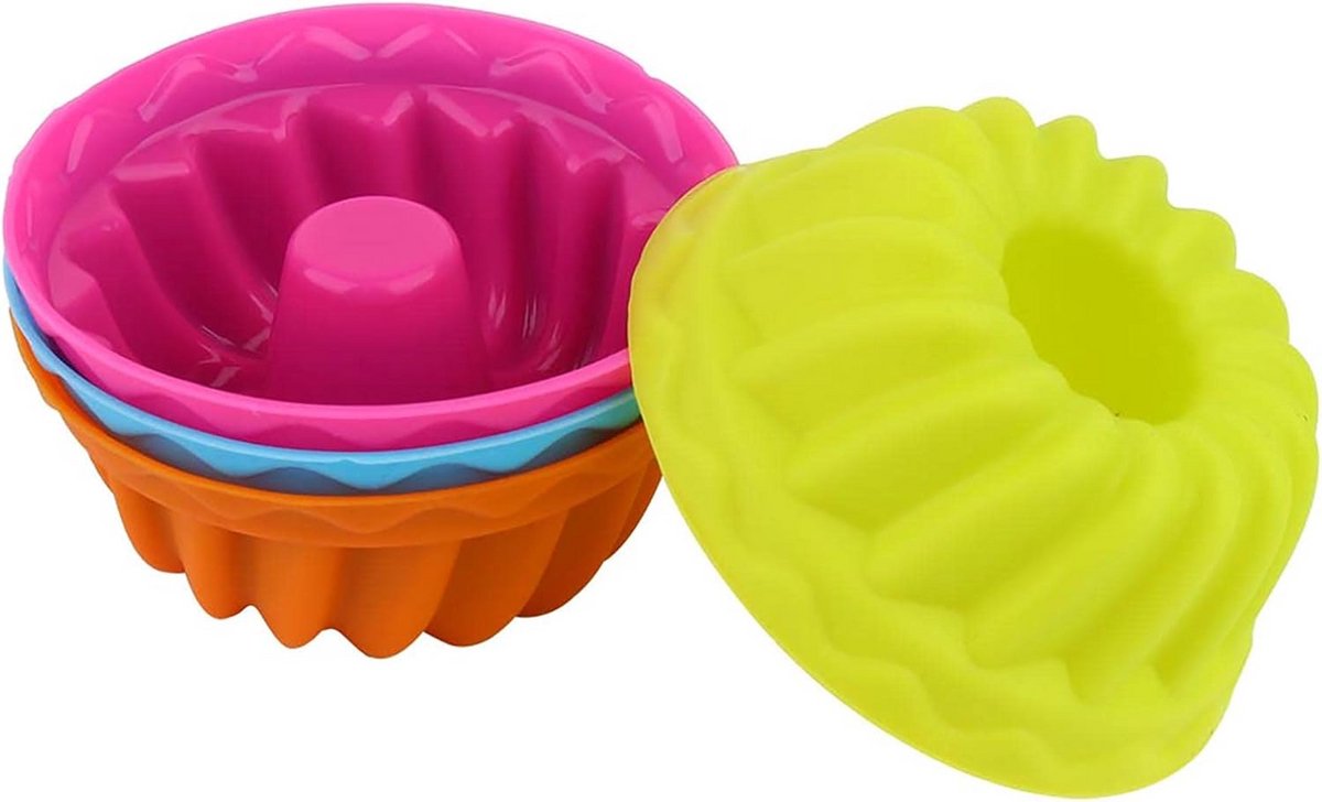 Set van 12 Siliconen Bakvormen voor Muffins en Cupcakes - Pompoen Vorm - Hittebestendig