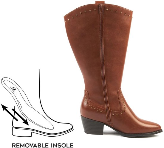 Laarzen met wijde schacht, maat 3XL - model Thelma