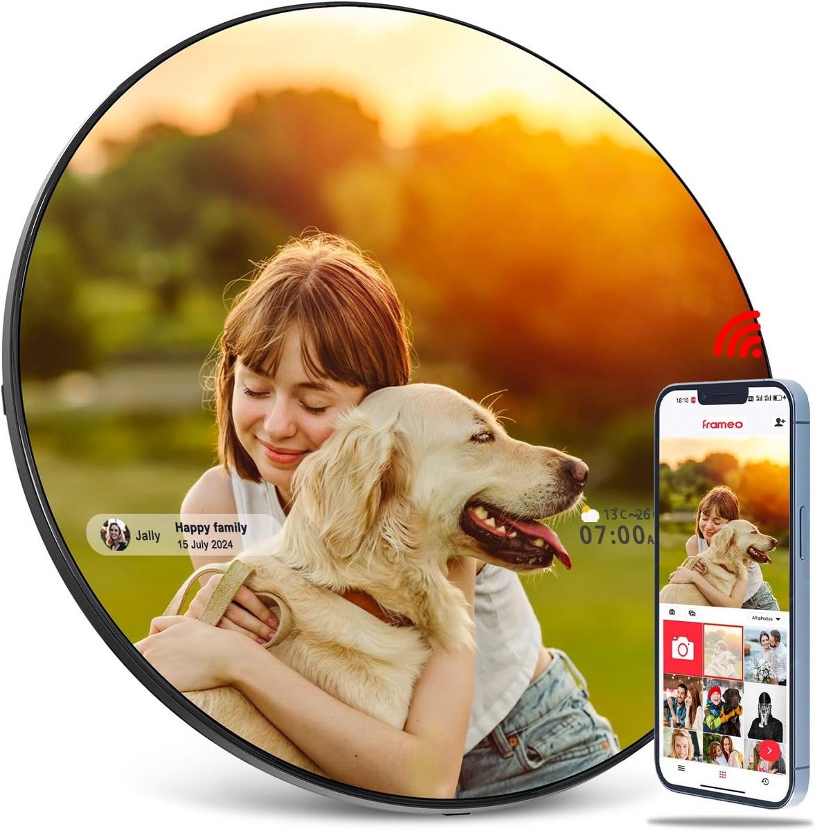 Slimme Digitale Fotolijst met 10,1 inch IPS Touchscreen en Wifi