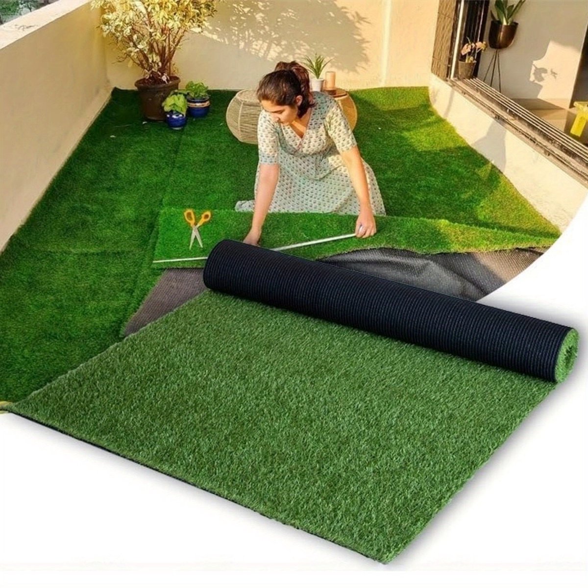 Kunstgras Gazon – 1,5 m x 3 m (5 ft x 10 ft) – Ultra-Zacht – 2 cm Poolhoogte