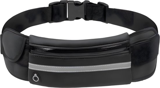 Foto: Garpex running belt heuptas hardloop telefoonhouder hardlooptasje unisex one size zwart