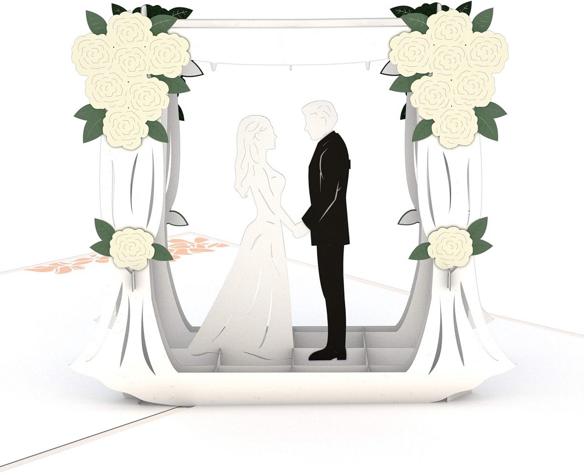 Pop-up Wenskaart voor Bruiloft en Huwelijkscadeau