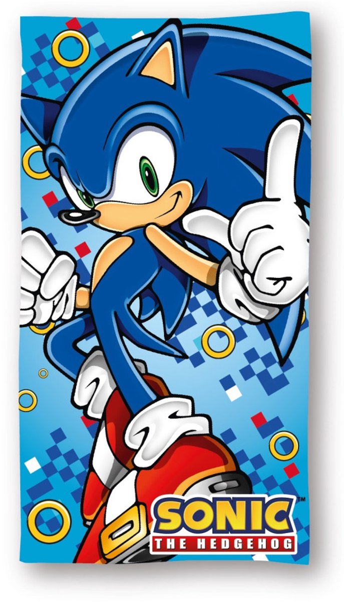 Sonic the Hedgehog Rush badhanddoek, strandhanddoek 70x140cm (Snel Drogend)