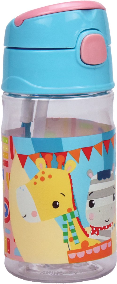 Fisher-Price Animals plastic fles met haak 350 ml