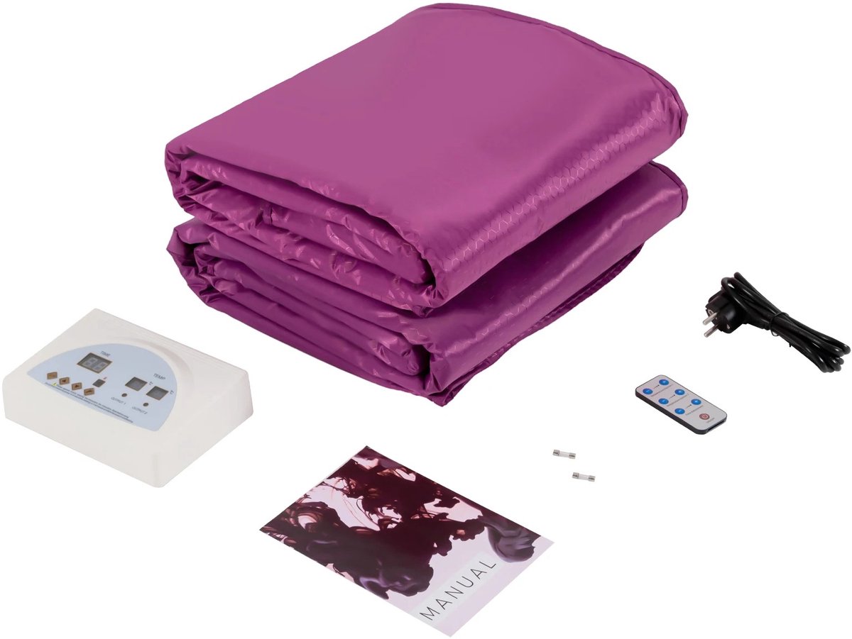 Draagbare Infrarood Sauna Deken - Opvouwbaar - 180x80 cm - Zilver