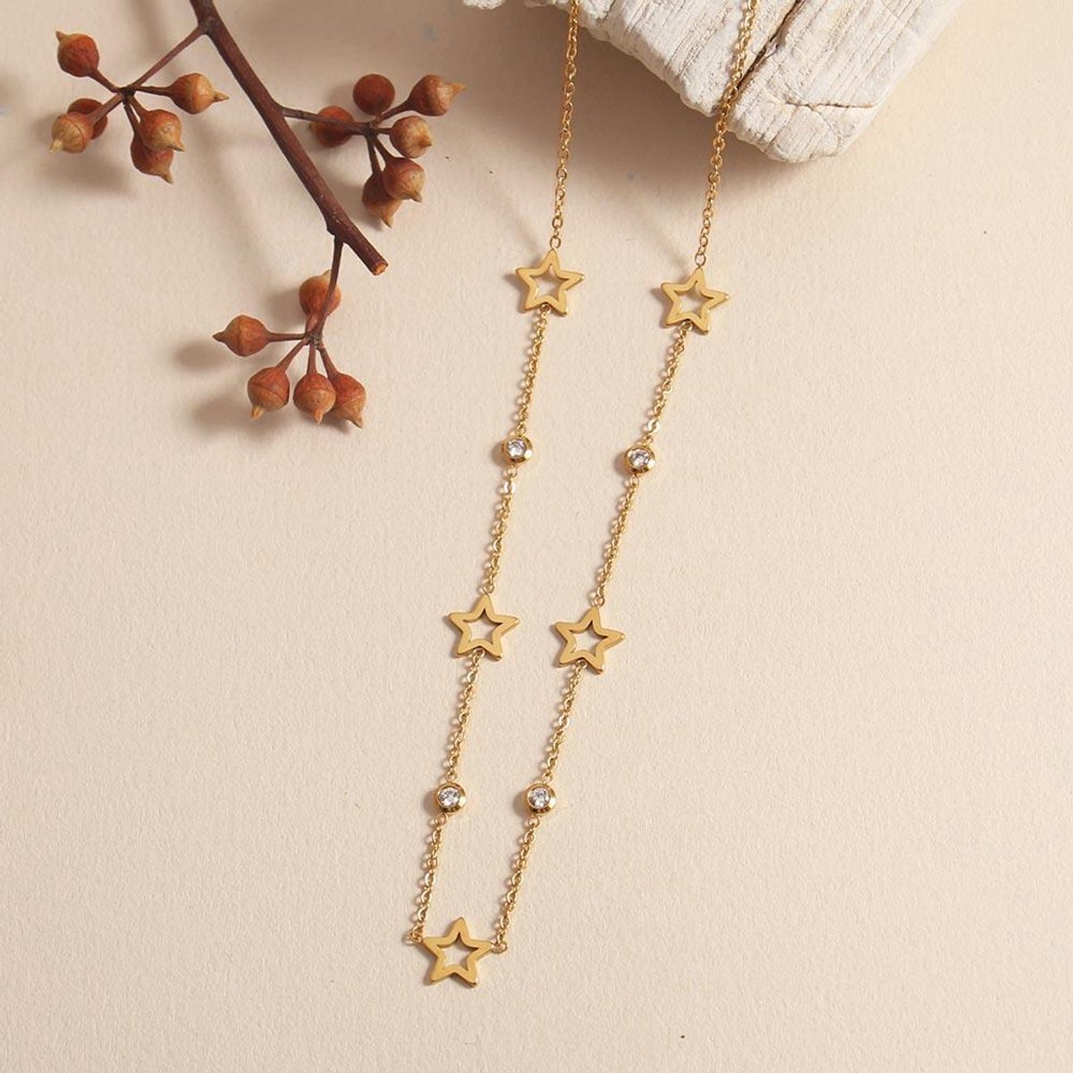 Ketting Si Amor Sieraden NW1069-G Roestvrij Staal Kleur Goud