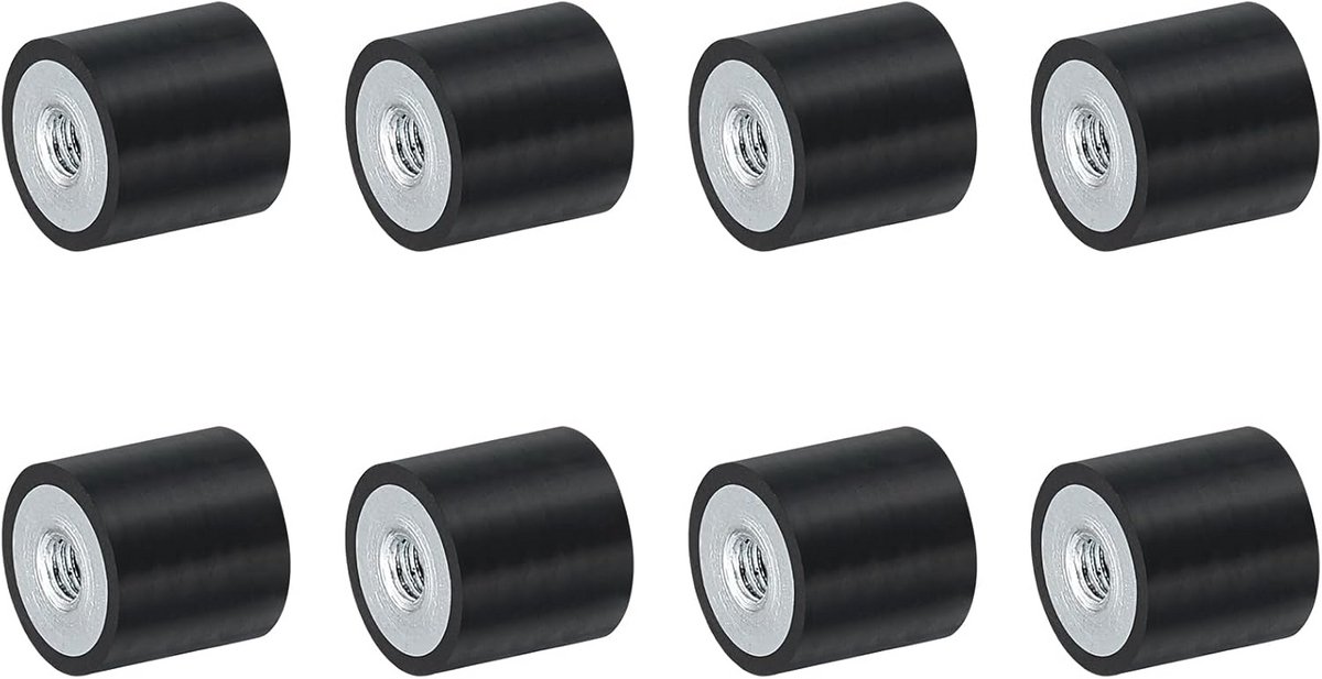 8x Trillingsdempende Rubberen Bussen M3 - Geluids- en Schokabsorberend 10x10mm
