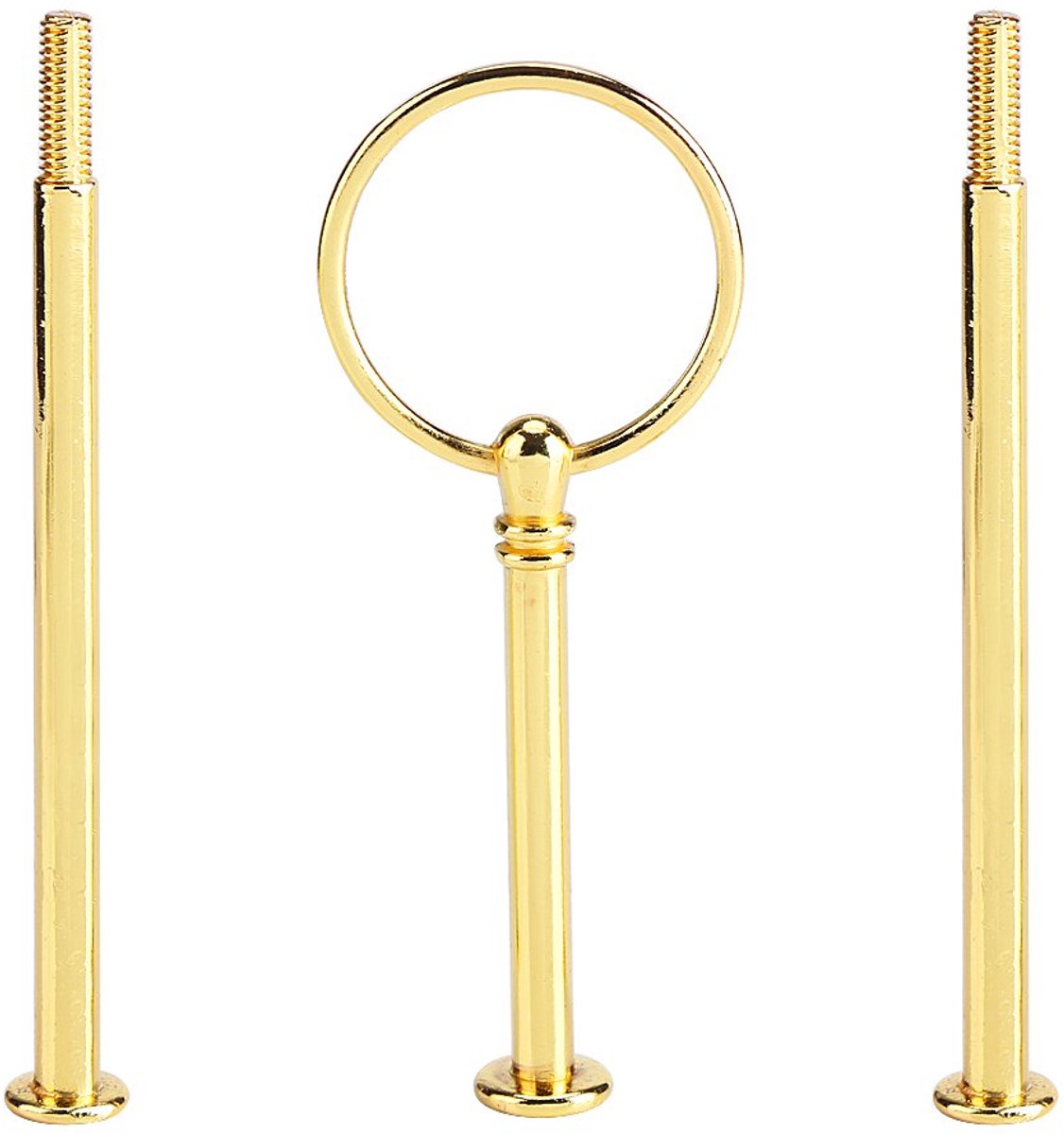 Etagère Set - Metalen Stangen - 2-3 Laags Met Glasboor