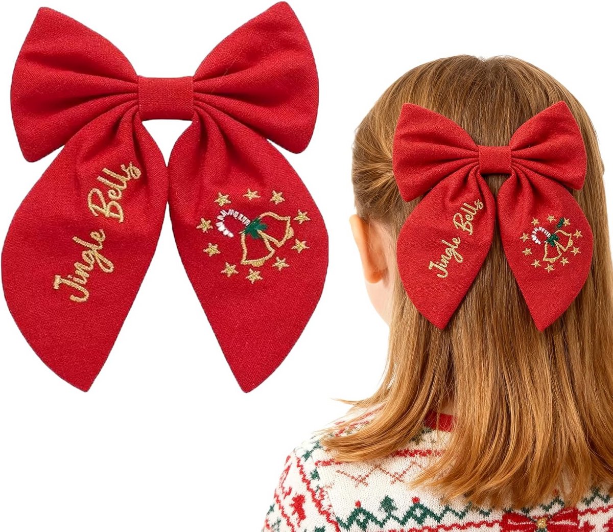 Feestelijke Kerst Haaraccessoires Meisjes Clips en Speldjes met Lange Staart
