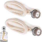Lont met Steentje - 2 Stuks - 12 mm - Olielamp Lonten - Geurlamp Lonten - Lont met steen klein - Geurbrander lont met steentje Voor Lampe Berger, LampAir, Ashleigh en Alle Katalytische Geurlampen met Katalytische Brander