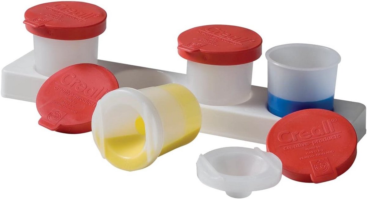 Set van 4 Lekvrije Verfpotten 320ml - Ideaal voor Kinderen en Knutselen