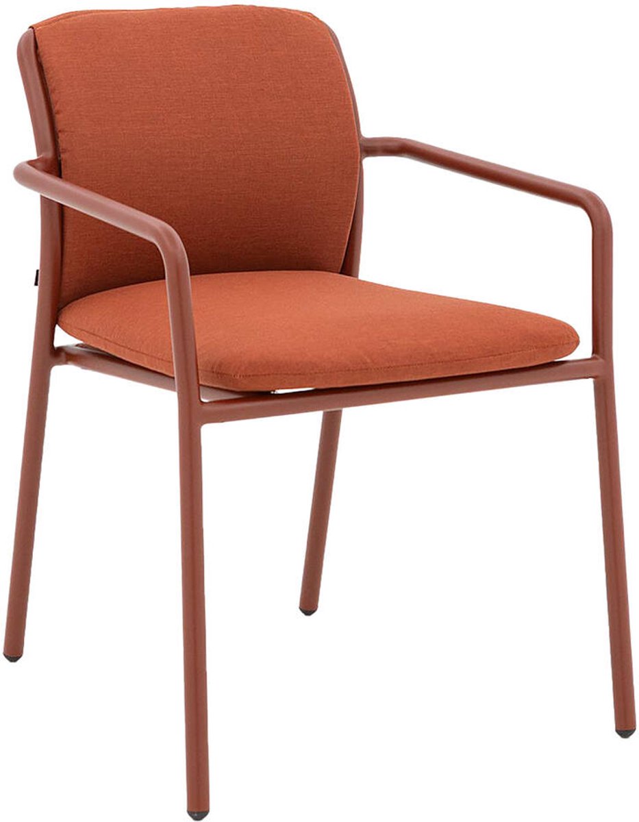 Goossens Stoel Bibione - Buitenstof - oranje - 59 x 76 x 65 cm