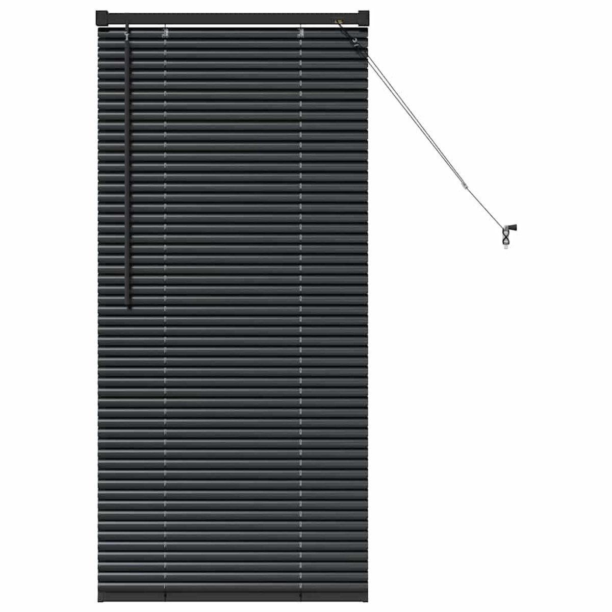 vidaXL - Venetiaanse - Jaloezieën - Zwart - 130 - x - 60 - cm - Aluminium