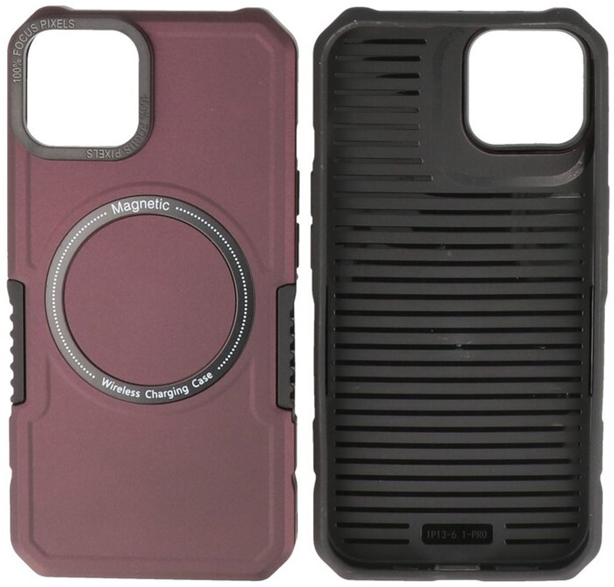 iPhone 11 MagSafe Hoesje - Shockproof Back Cover - Bordeaux Rood