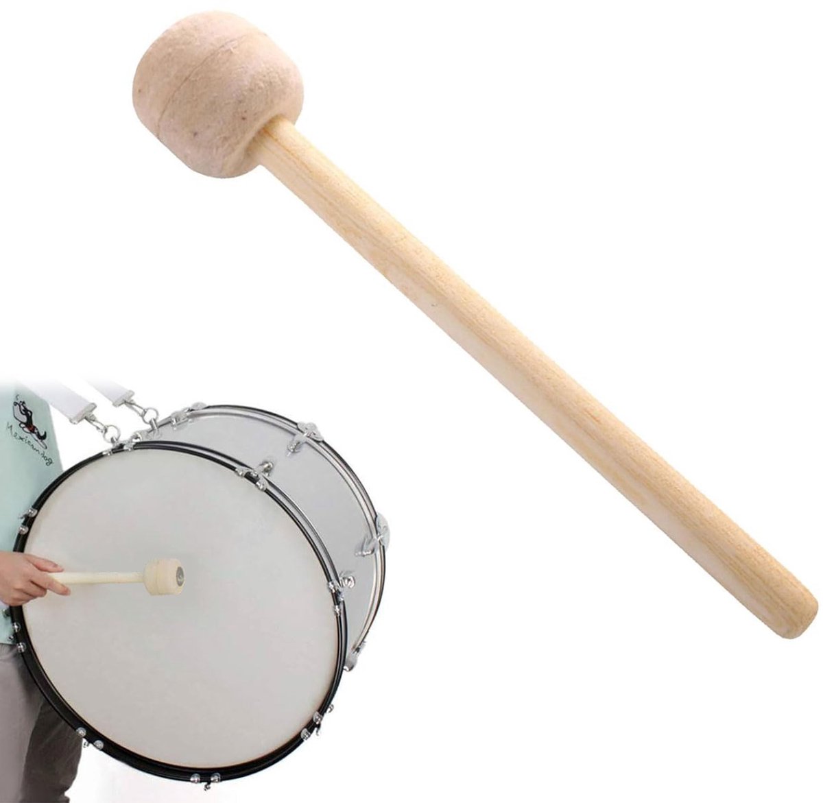Drumstok - Lichtgewicht en Duurzaam - Wolvilt en Hout