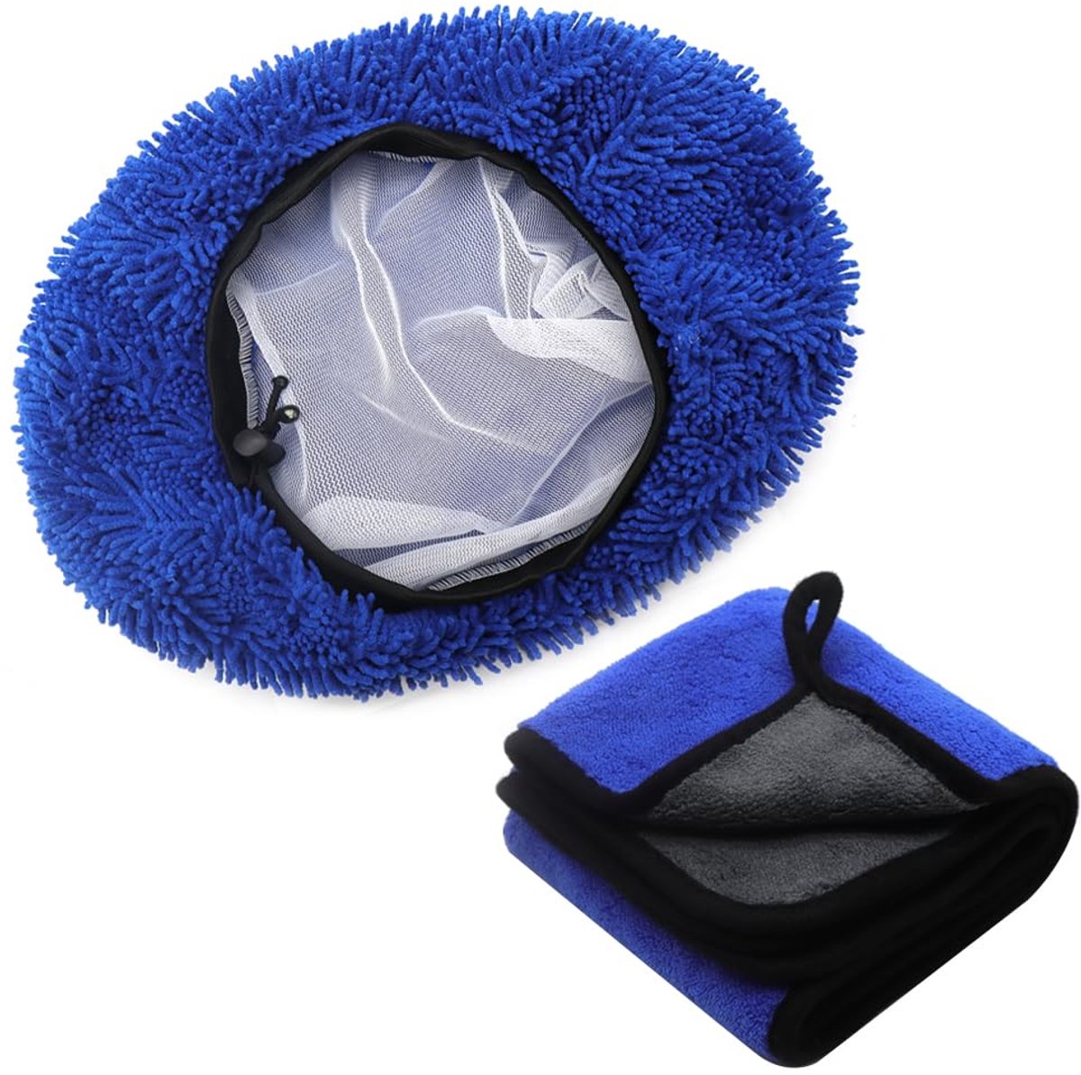 Autoborstelhoezen - Chenille-Fluweel Materiaal - 31 x 18 cm & 40 x 60 cm