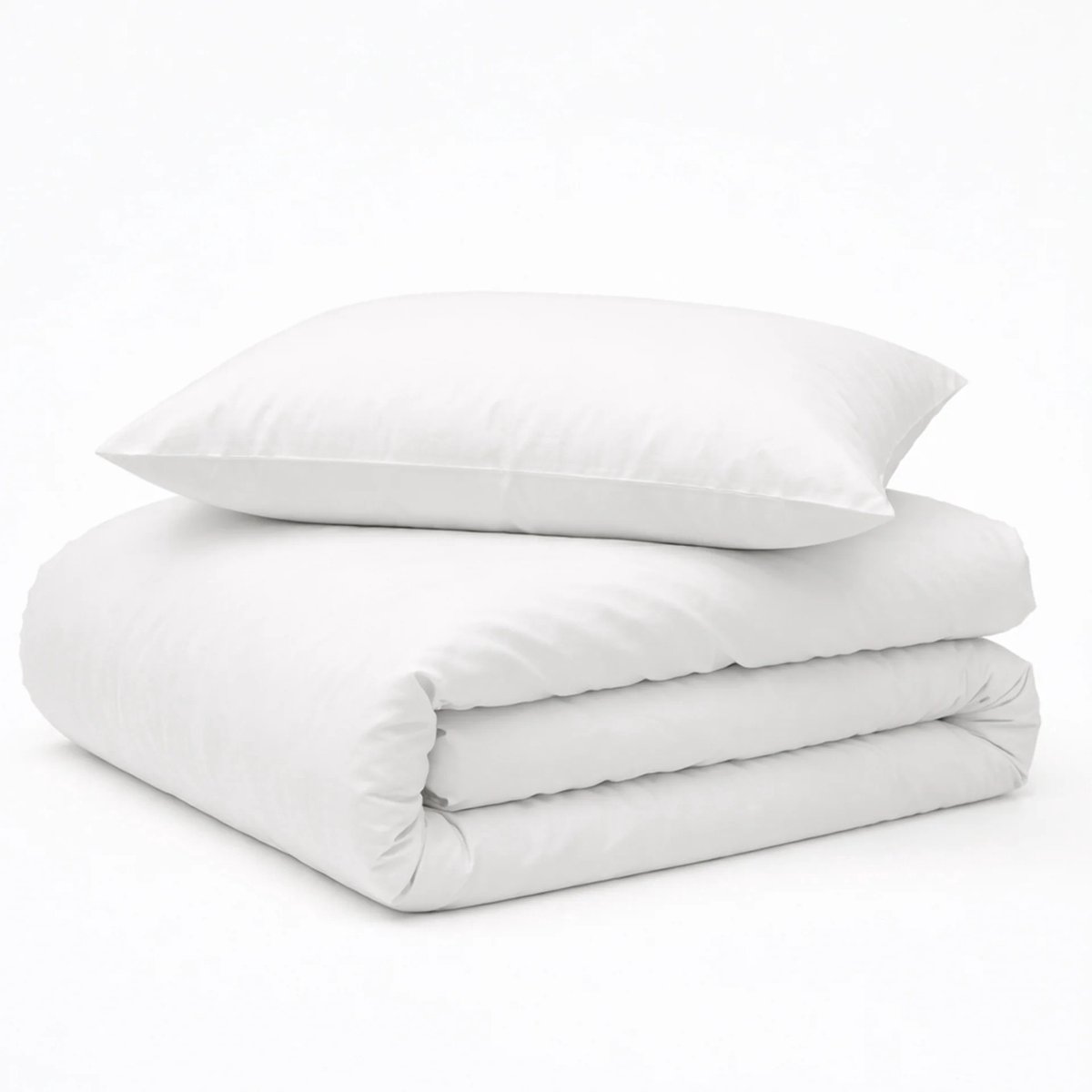 Decoware Baby Dekbedovertrek Uni 100x135 cm - Wit - Katoen - Voor Ledikant - Met Kussensloop