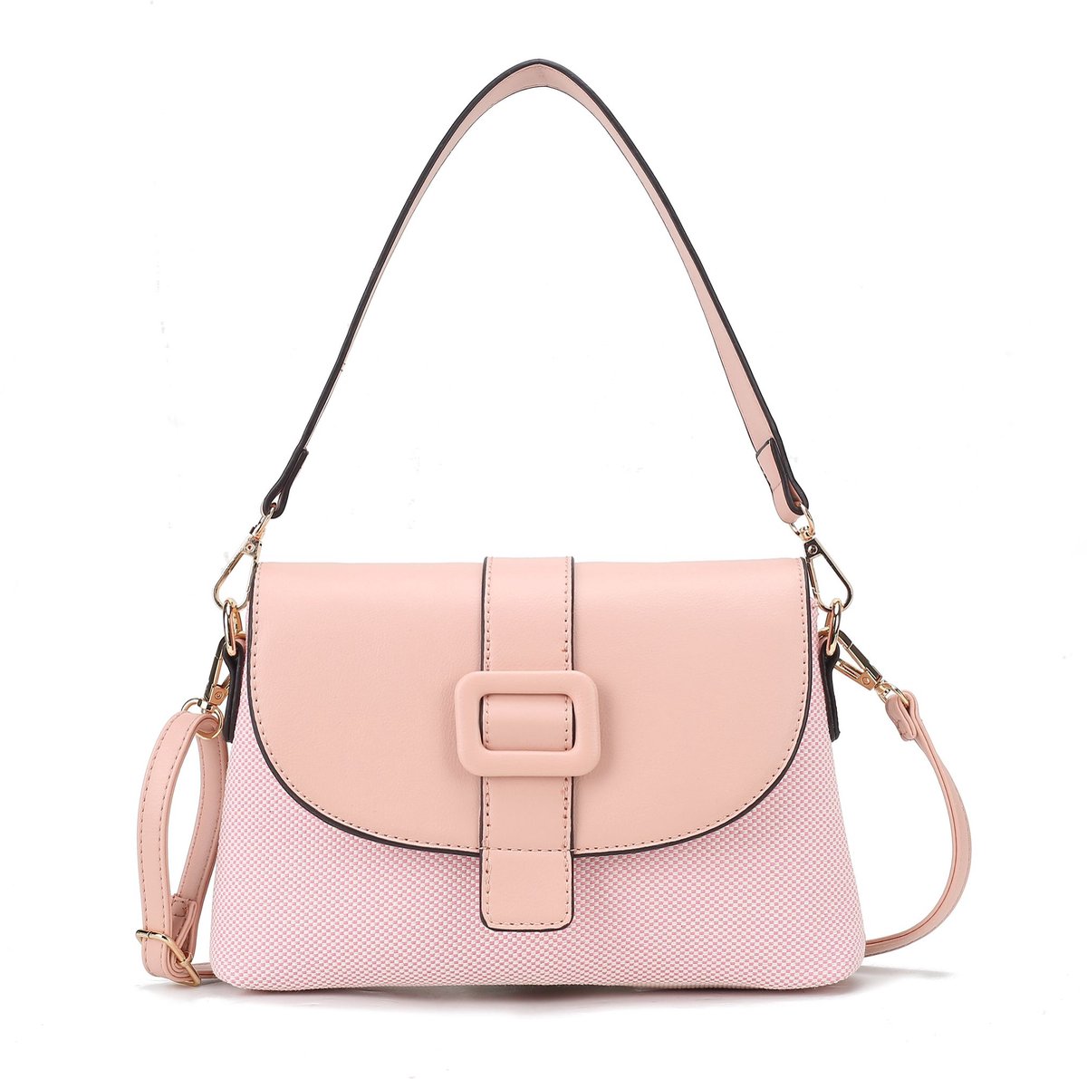 Gussaci - Handtas & Crossbody Tas Dames – PU Leer – Roze – Verstelbare Schouderriem – 25 x 16 x 5 cm