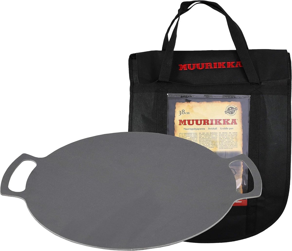 Originele Grillpan Zwart 38 cm voor Buiten Koken en BBQ