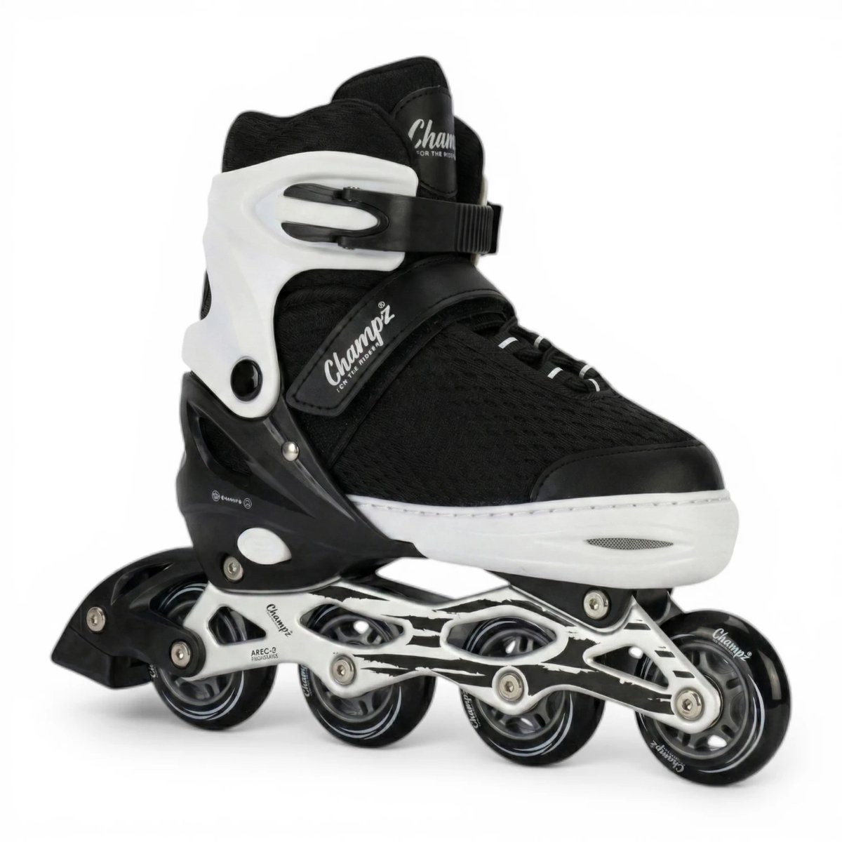 Champz - Kinder Inline Skates Verstelbaar - Zwart/Wit - ABEC9 - 28-32 EU
