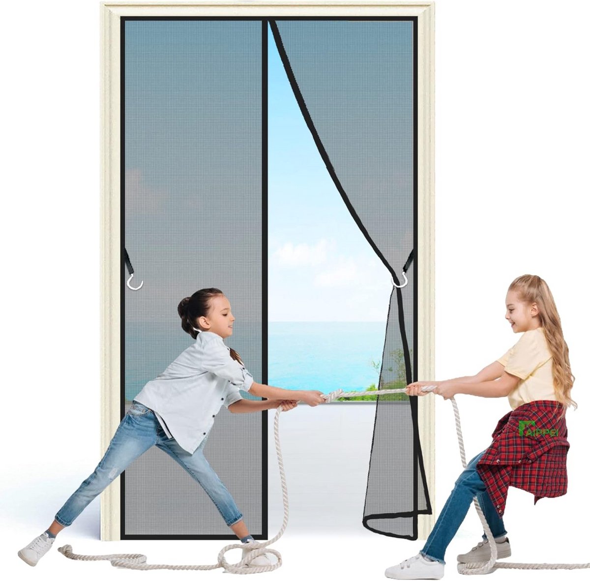 Magnetische Vouwdeur Hor voor Binnendeuren - Eenvoudige Montage Zonder Boren