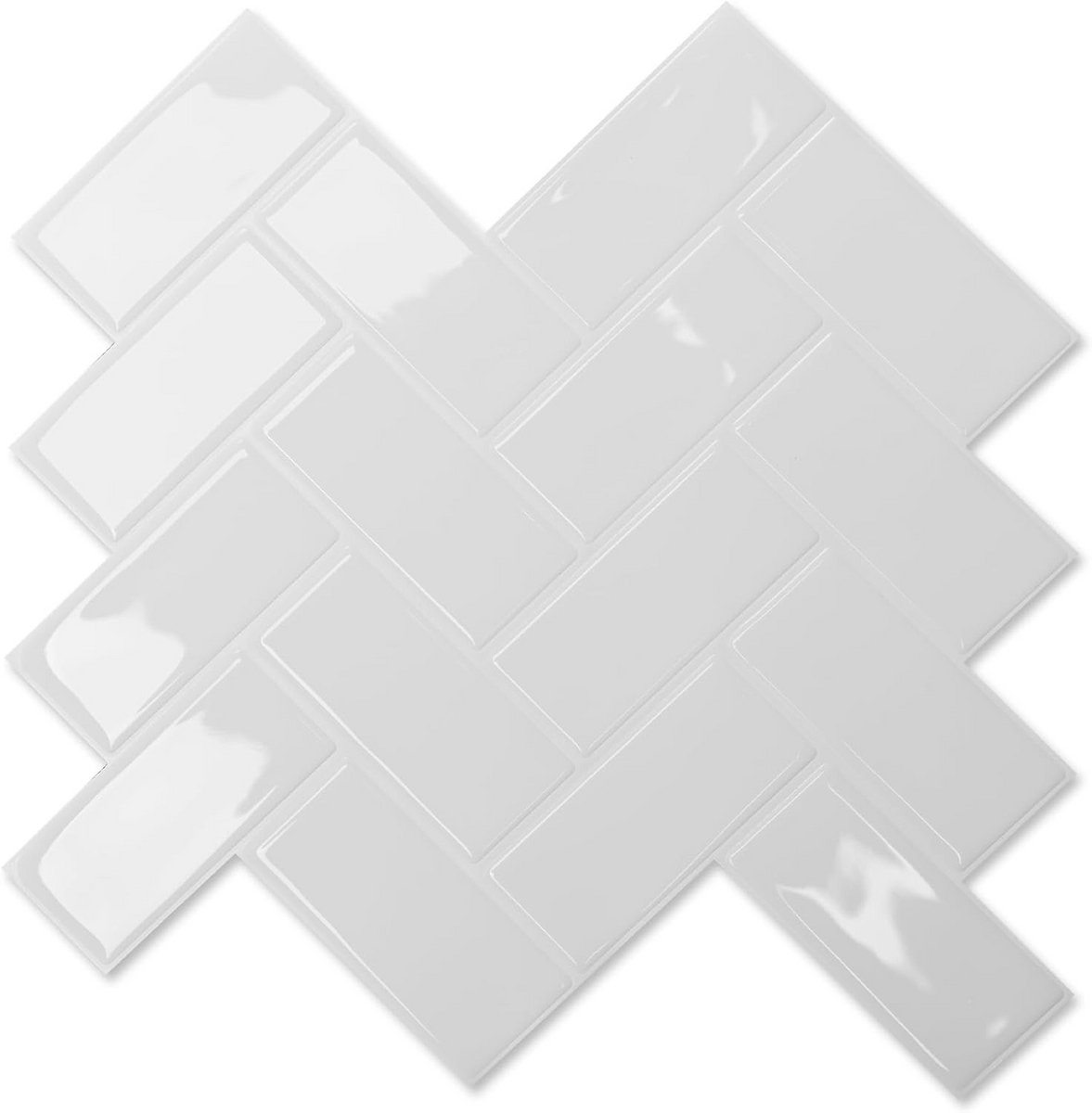 Zelfklevende 3D Wandtegels - Waterdichte Keuken & Badkamer Tegelstickers - Visgraat Patroo