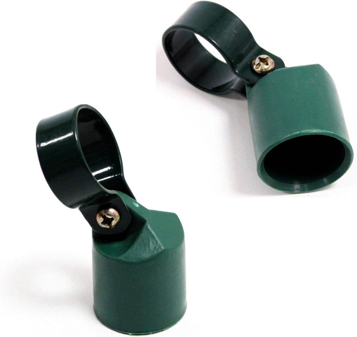 Set van 2 Stutkappen voor Hekpalen Ø 34 mm met Metalen Klemmen