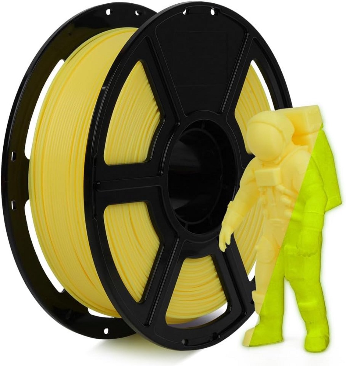 Gloeien in het Donker PLA Filament 1.75mm - Geel - Hoge Printsnelheid 3D Printer Materiaal
