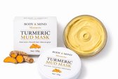Body & Mind Moments - Kurkuma Moddermasker 120 ml - Kurkuma Gezichtsmasker - Egaliseert & Glow - Kalmerend gezichtsmasker- Hyperpigmentatie - Droge Huid – Vitamine E - Acne & Onzuivere Huid - Hydraterend - Vegan - Natuurlijke Skincare