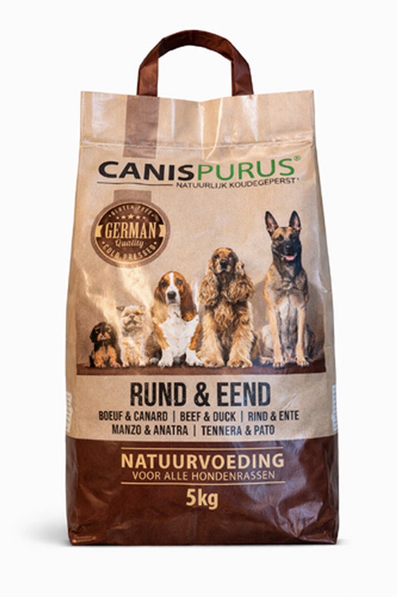 Canis Purus - Rund & Eend - koud geperste hondenvoer