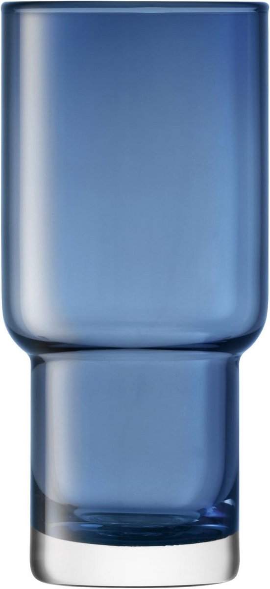 Set van 2 Lange Drinkglazen met As Handvat Blauw