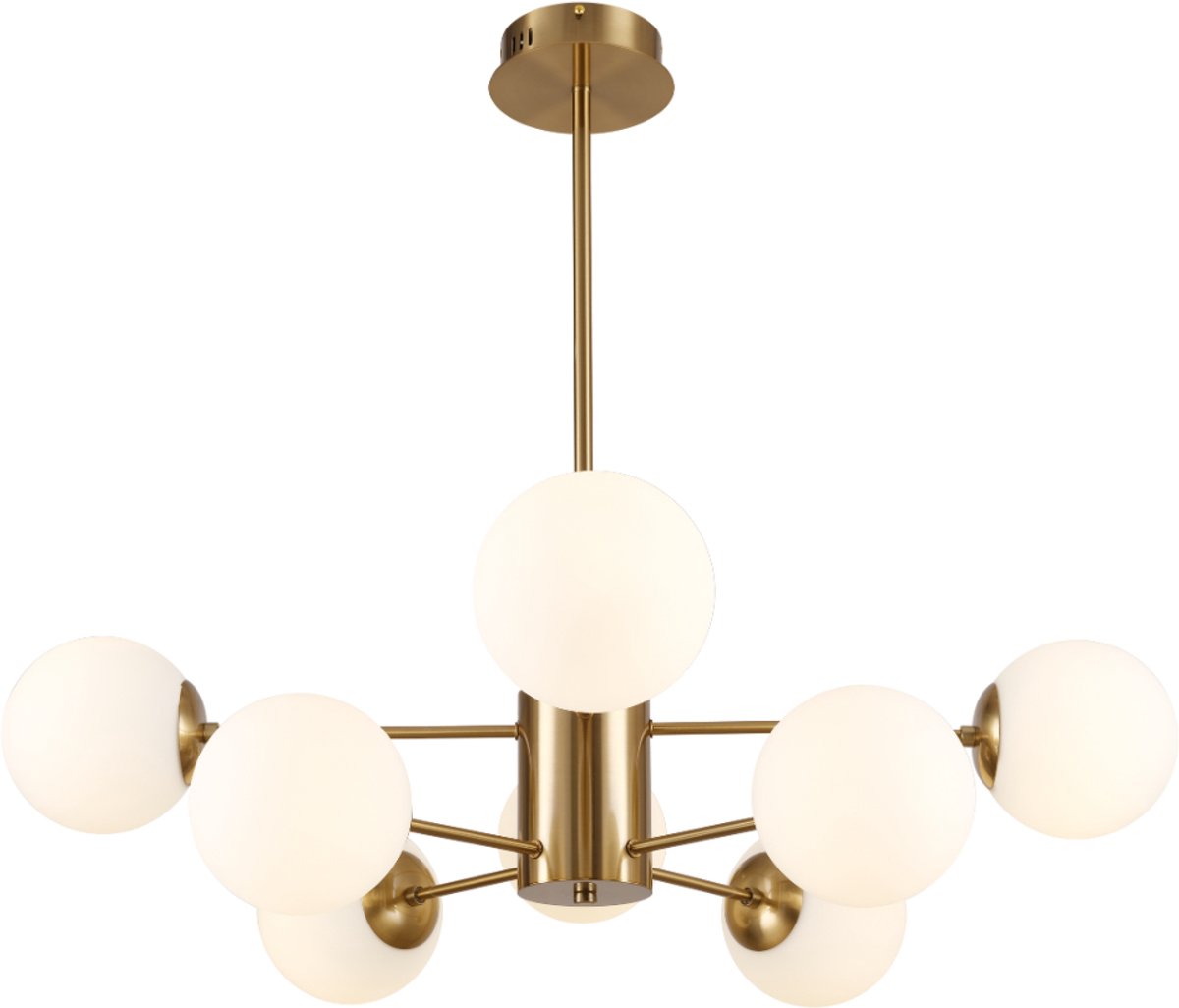 Hanglamp | 8 lichtpunten | Ø80cm | brushed gold