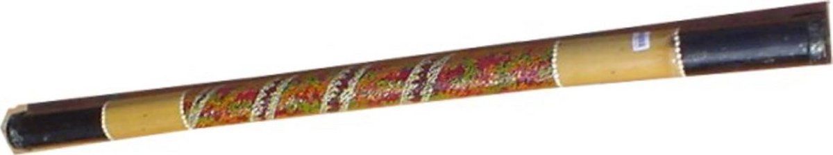 Regenstok van Bamboe 100 cm - Handgemaakte Regenmaker met Dotpainting Decoratie - Muziekinstrument voor Ritme en Klank - Natuurlijke Materialen