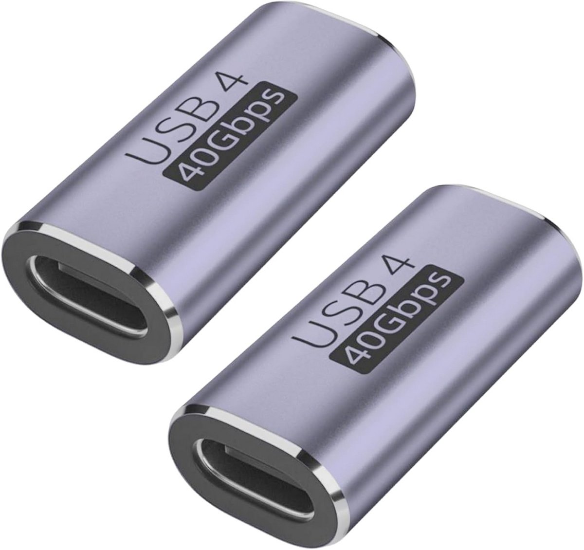 USB-C vrouwelijk naar USB-C vrouwelijk adapter 40 Gbps 8K@60Hz 100W