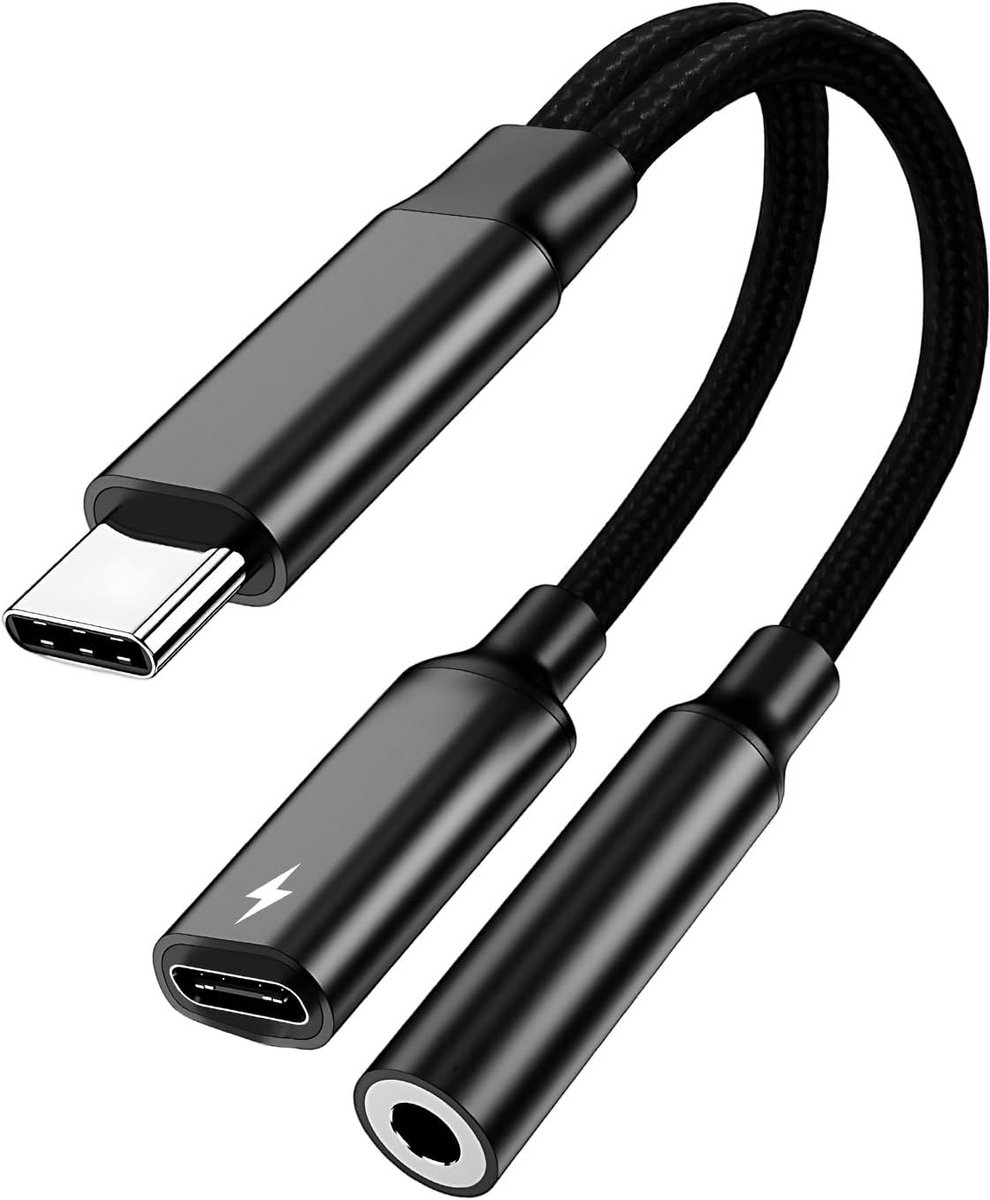 USB-C naar 3.5mm Jack Audio Adapter met 60W PD Snel Opladen