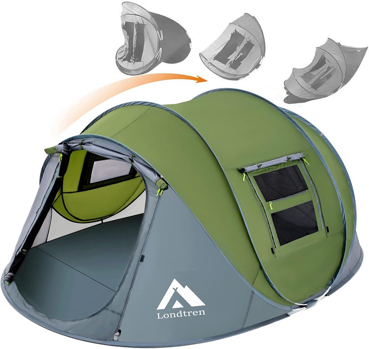 Snelle Pop-Up Tent 4 Personen Waterdicht -Automatisch Opzetten - Gezin Kamperen