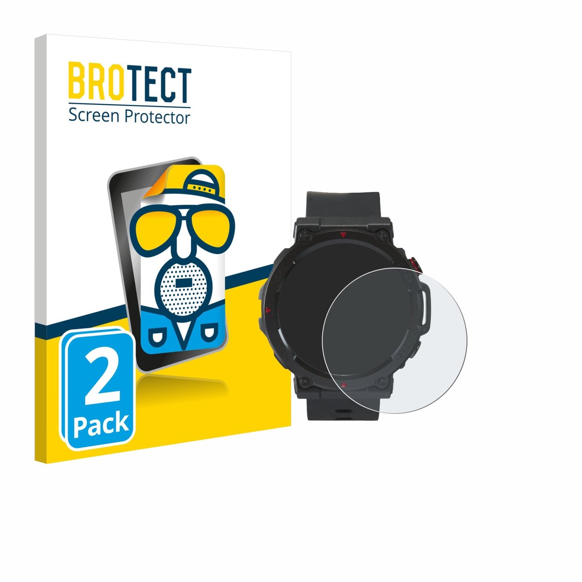 BROTECT - Screenprotector voor Crivit Sport-Smartwatch - Folie Beschermfolie matte 2 Stuks