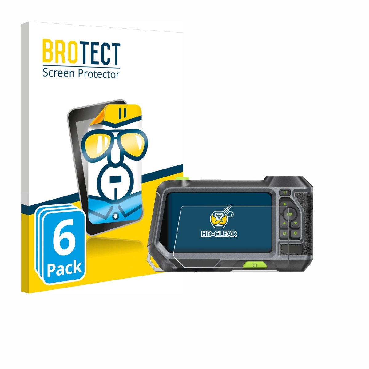 BROTECT - Screenprotector voor Teslong NTS500 - Folie Beschermfolie transparant 6 Stuks