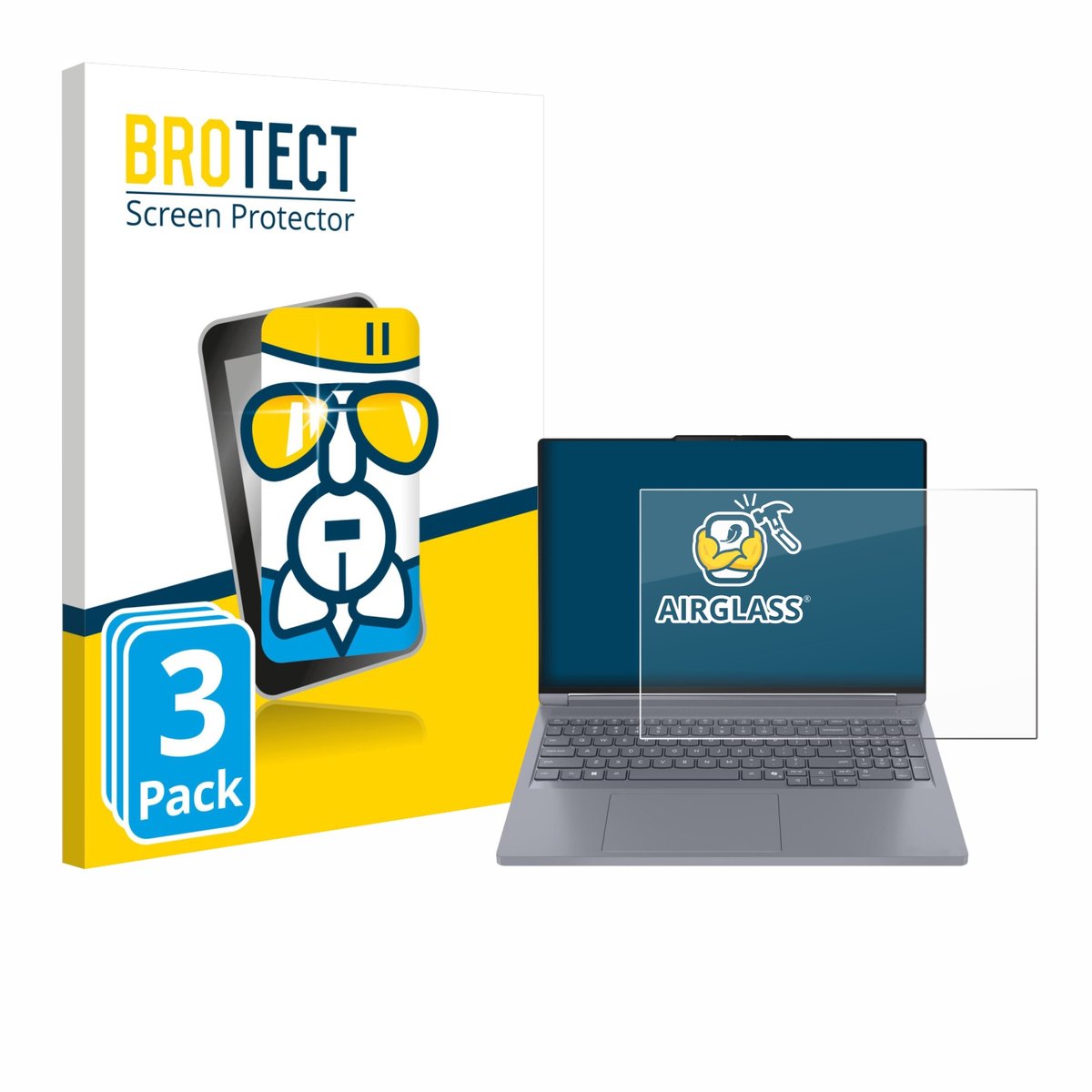 Screenprotector 3 Stuks voor Lenovo ThinkBook 16p Gen 6 Beschermglas transparant