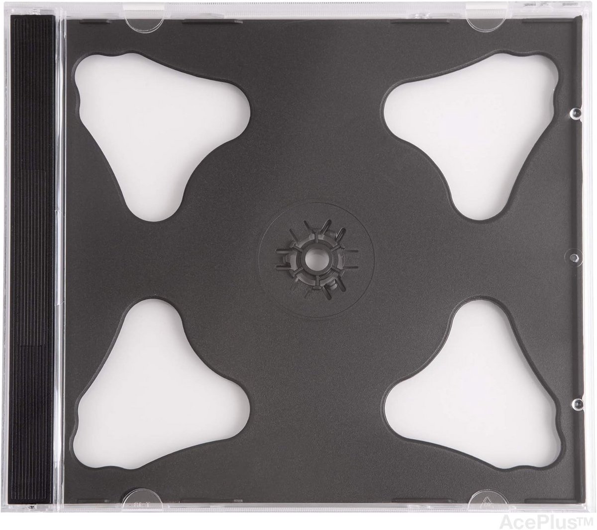 Dubbele CD Juweel Cases - Dubbel CD Hoesje - Opslag Media - Gemonteerde Scharnierlade - 104 mm Dikte - Zwart