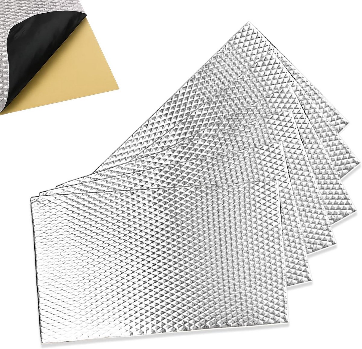 Geluidsisolatiemat Zelfklevend 40x25cm 6st 2mm Butyl voor Auto Tuning