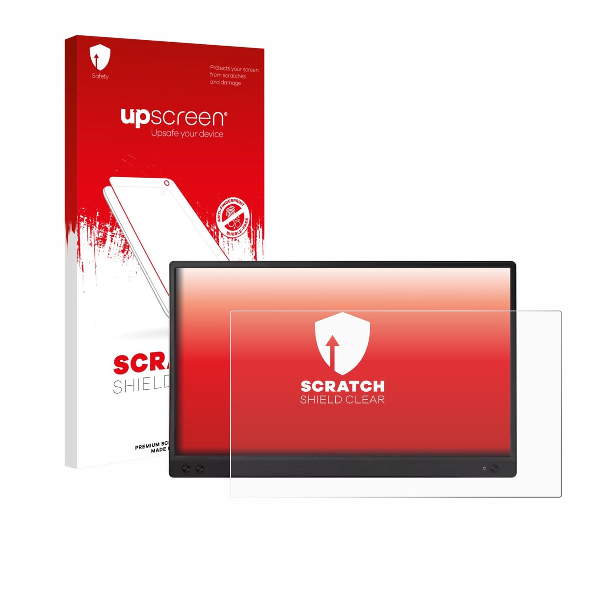 upscreen - Screenprotector voor ASUS ZenScreen MB166C - Folie Beschermfolie transparant