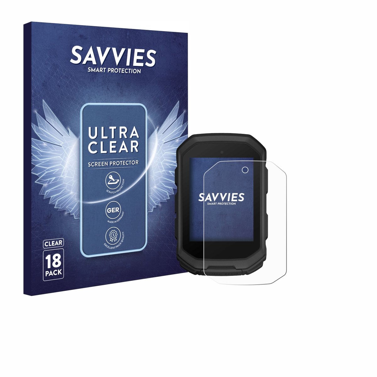 Savvies - Screenprotector voor Garmin Edge MTB - Folie Beschermfolie transparant 18 Stuks